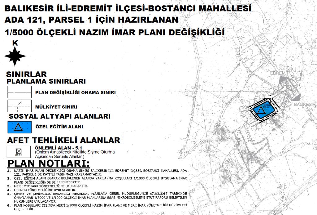 4.2. 1/5000 ÖLÇEKLİ NAZIM İMAR PLANI: Balıkesir Büyükşehir Belediye Meclisinin 26.12.