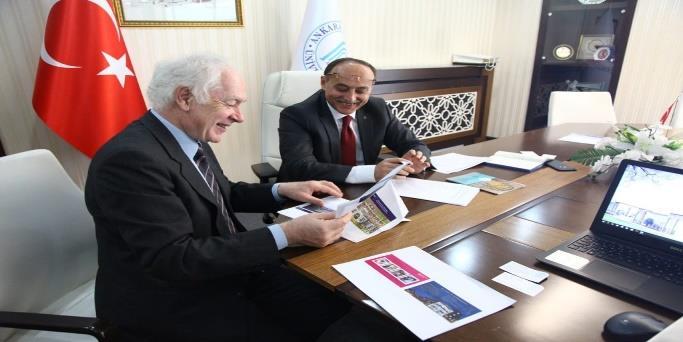 İkili görüşmelerin ardına Üniversitemiz ile Yüksek İhtisas Üniversitesi arasında iş birliği anlaşması imzalandı.