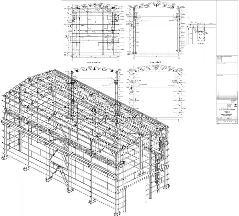 Detay Çizimleri Genel yerleşim paftaları, imalat resimleri ve malzeme listelerini