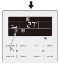Hava Fonksiyonunu çalıştırma: Ünite açık ya da kapalıyken, FUNCTION düğmesine basarak Havayı seçin. ikonu yanıp söner ve ünite Hava ayarı moduna girer.