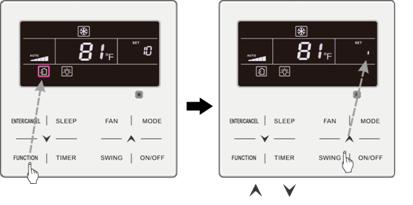 FUNCTION düğmesine basın ve Havayı seçin Hava ayarı seviyesini ayarlamak için veya düğmesine basın Hava fonksiyonunu etkinleştirmek için ENTER/CANCEL düğmesine basın. Şekil 4.