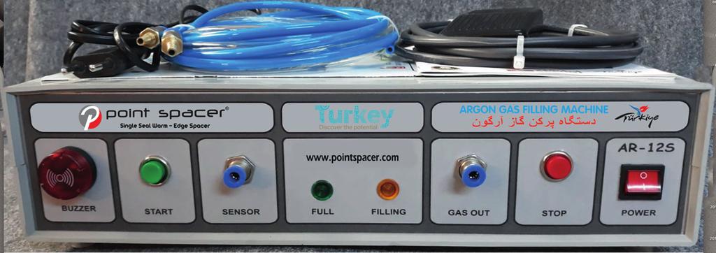 Height: 1200 mm Weight: 850 kg Air Pressure: 6 bar Air Consumption: 14 lt/min Voltage: 380 ~ 400 V 3 NPE AC Frequency: 50 Hz Total Power: 4 KW X-Y ekseni lineer kızaklı iki yönde sabit cetvel ile