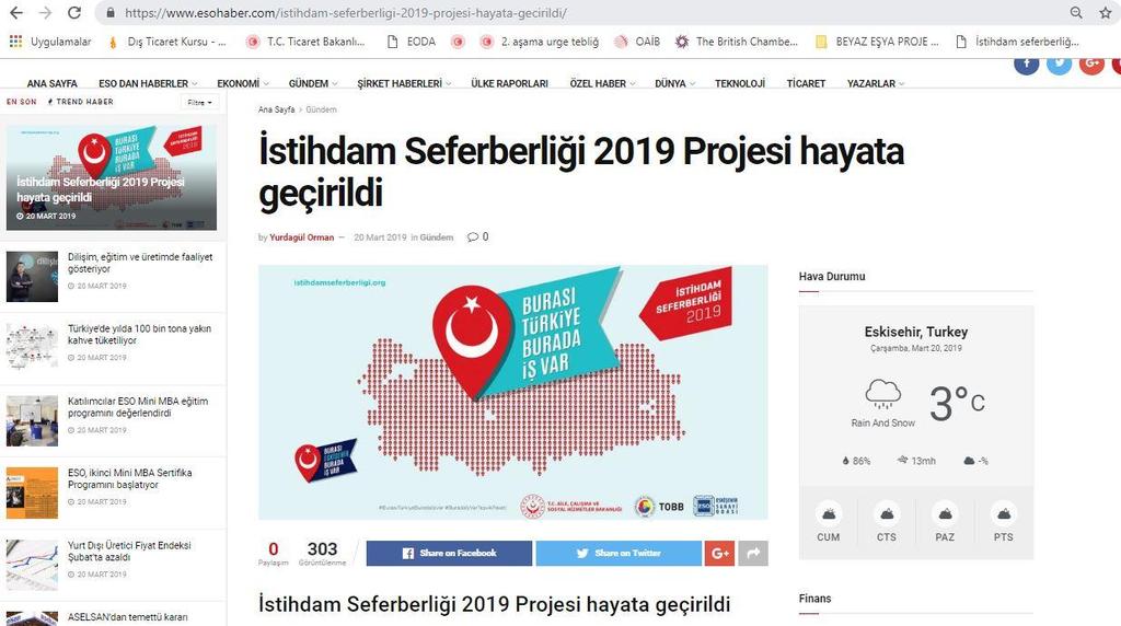 Basılı Medya Tanıtım Faaliyetleri Eskişehir Sanayi Odası na ait, bütün üyelerinin ve Eskişehirli vatandaşların ulaşabildiği en kapsamlı iki haber