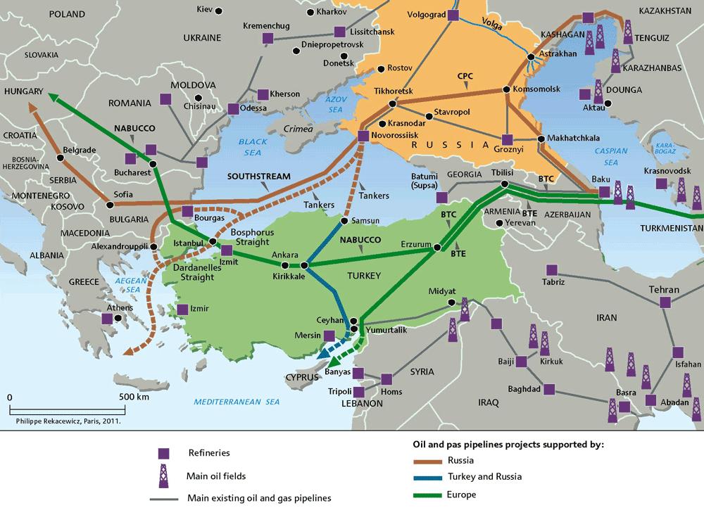 devletler alternatif enerji hatları için yönlerini Gürcistan ve Türkiye ye çevirmişler ve alternatif boru hattı projelerine başlamışlardır 19.