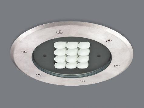 Flora kg 5.7 -- Easy appliable luminaires through the inground recessed boxes. -- Max weight resistance : 3000 Kg. -- Led colour temperatures optionally 3000K, 4000K and 5000K.