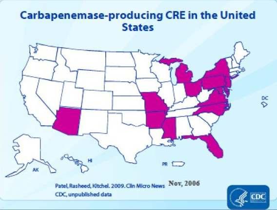States with CP-CRE in 2006 hmps://www.ihaconnect.