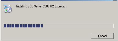 gerektirir. (Microsoft SQL Server 2008 R2 Express kurulmuşsa, bu adım atlanacaktır.