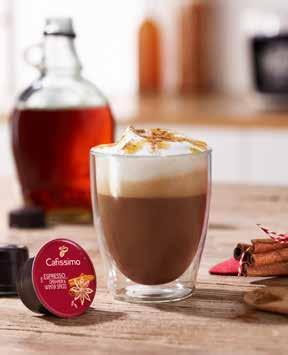 Akçaağaç Şuruplu Kış Kahvesi 1 kapsül Espresso Cinnamon & Winter Spices 1 tutam tarçın 100-120 ml süt 2-3 çay kaşığı akçaağaç şurubu 1.