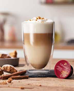 Zencefilli Kurabiyeli Latte 1-2 küçük zencefilli kurabiye 1 kapsül Espresso Cinnamon & Winter Spices 200 ml süt İsteğe göre: krem şanti 1.