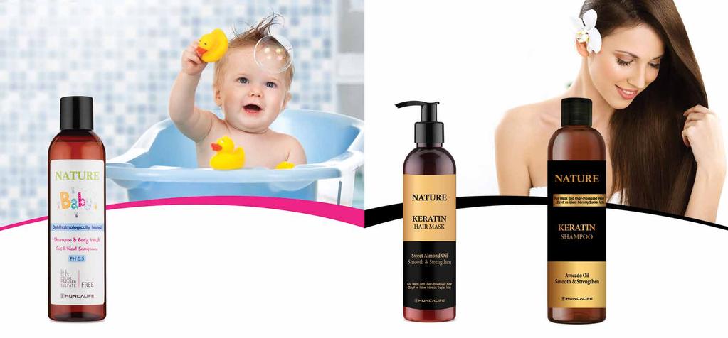 BEBEK SAÇ BAKIMI ÖZEL SAÇ BAKIMI Daha Hassas, Daha Doğal Doğadan ilham Alan İçerikler 45 45 45 Nature Baby Hair & Body Shampoo Nature Baby Saç ve Vücut Şampuanı Huncalife bebekler için saç ve vücut