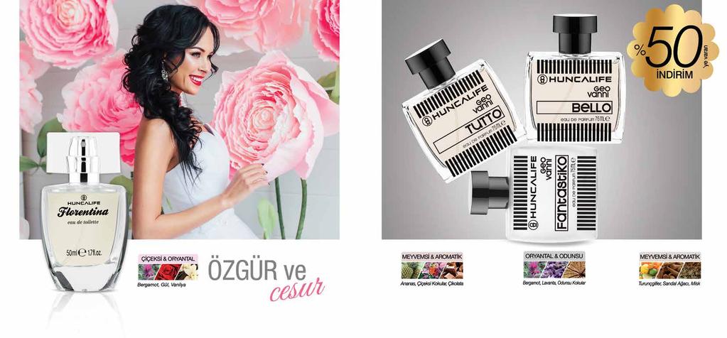 2 1 3 FLORENTINA Kadın Edt 50 ml - 27198 105,00 51,99 Geovanni Tutto Erkek EDP 75 ml - 10016 110,00 64,99