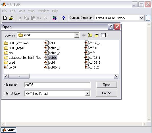 MATLAB/Matrislerin Kaydedilmesi *.