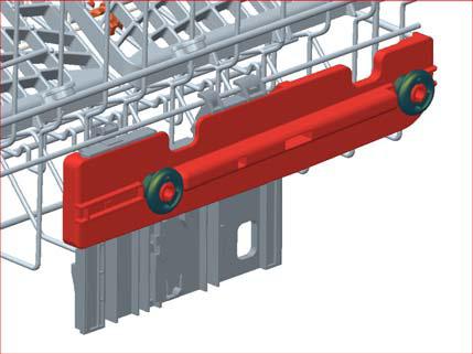 Üst Sepet Yükseklik Ayarlı Raf Üst sepetin bulaşık alma kapasitesini artırmak için bu raflar tasarlanmıştır.
