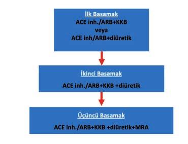 8 Kan basıncı >150/90 mmhg olanlarda ilk basamakta kombinasyon tedavisi Hasta uyumu açısından tek tablette kombinasyon tedavisi tercih edilmelidir.