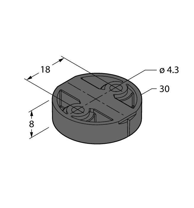 angle sensors P2-RI-QR14 1590819 Positioning element for inductive angle