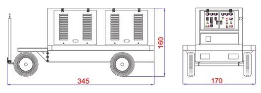 ADP2400 90 kva 115/200V, 400Hz AC çıkış 1,600A DC start 28,5V DC 1,200A sürekli