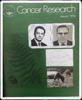 Prof.Dr. Mahir Büyükpamukçu ya önemli kanser araştırmaları nedeniyle tıp alanında uluslararası bir dergi olan Cancer Research ün1974 yılı kapak sayfasında yer verilmiştir.