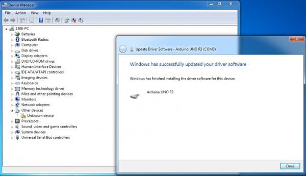 Up to now, the driver is installed well. Then you can right click "Computer >"Properties >"Device manager, you should see the device as the figure shown below.