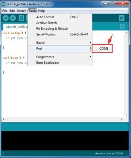 Note: to avoid errors, the COM Port should keep the same as the Ports shown on Device Manager.