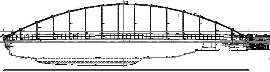 Borçka Köprüsü nün ana taşıyıcı sistemi kemer formda olup, kemer ile tabliye arasındaki yük aktarımı farklı kesit özelliklerine sahip on altı adet dikme yardımıyla sağlanmaktadır.