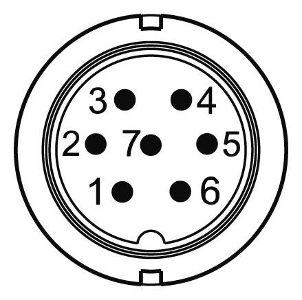 Fiş (Mx0,7), S, eksenel, 7 S eksenel, 7, Fiş enkoder gövdesine kabloyla bağlı S 7 ters çev.