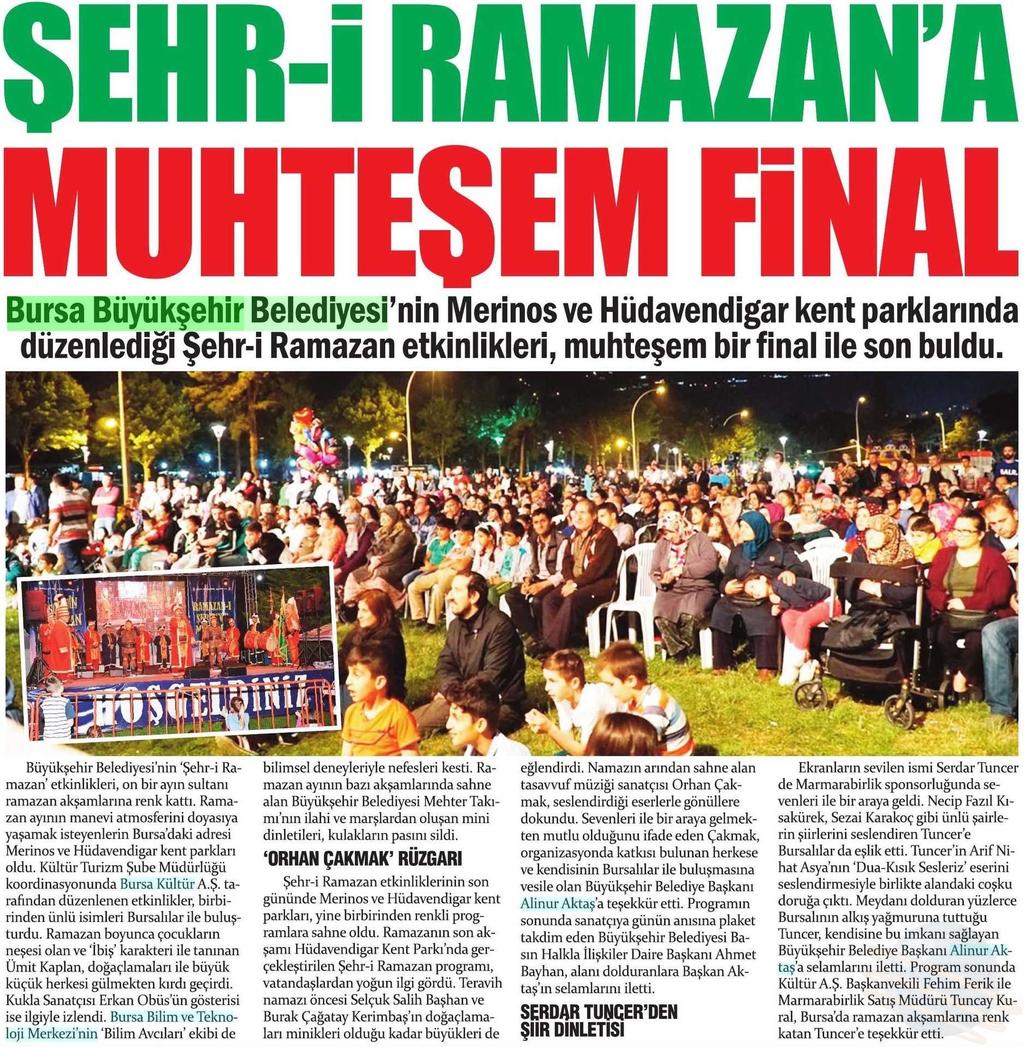 SEHR-I RAMAZANA MUHTESEM FINAL Yayın Adı : Gazete