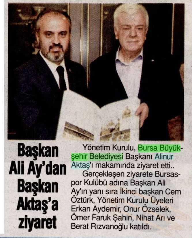 BASKAN ALI AYDAN BASKAN AKTASA ZIYARET Yayın Adı : Önce