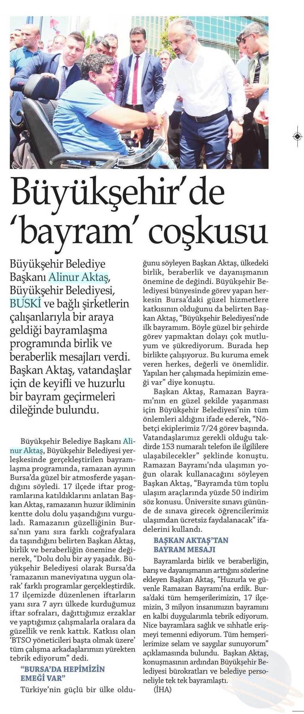 BÜYÜKSEHIR DE BAYRAM COSKUSU Yayın Adı : Sehir