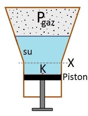 TROL TYT FİZİK DENEMESİ 10 1. Hacmi sabit olan metal kap içinde gaz ve su şeklideki dengede bulunmaktadır.