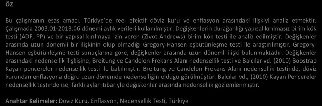 Çukurova Üniversiesi İİBF Dergisi Cil:22. Sayı:2. Aralık 208 ss.