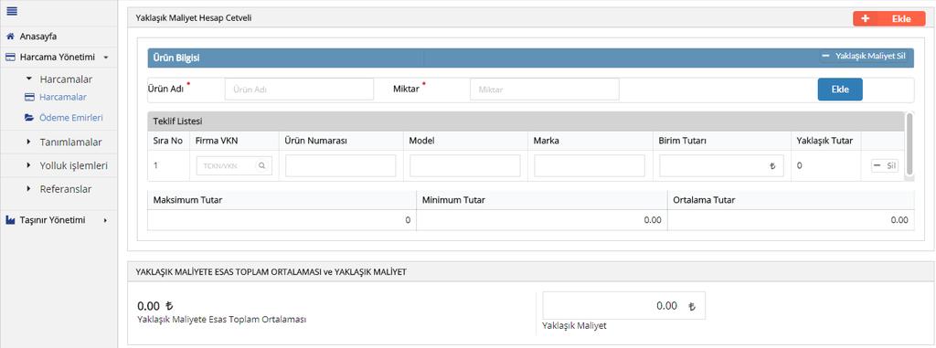 1.1.1.1. Harcama Talimatı Düzenlenen Harcamalar Gerçekleştirilecek harcama için Harcama Talimatı Onay Belgesi düzenlenmesi gerekiyorsa; Harcama Bilgi Girişi ekranından Harcama Bilgileri ekranına geçilir.