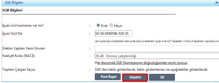 Sayfa : 10/36 2.5.2 Tesis Bilgileri 2.5.2.1 Çevre Bilgileri Firma kendine uygun bir şekilde Şekil 14 deki alanları doldurarak çevre bilgilerini Çevre Bilgileri Kaydet butonuna tıklayarak işlemini tamamlayabilir.