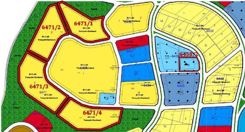 2.3 - Kullanımına İlişkin Yasal İzinler İmar ve Proje Bilgileri, Kısıtlamalar 2.3.1 - İmar Durumuna İlişkin Veriler Gebze Belediyesi İmar ve Şehircilik Müdürlüğü nden alınan imar durumu yazısına göre; değerleme konusu parseller 22.