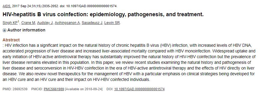 HIV-HBV koinfeksiyonu; Daha yüksek HBV DNA seviyeleri Hızlı ilerleyen