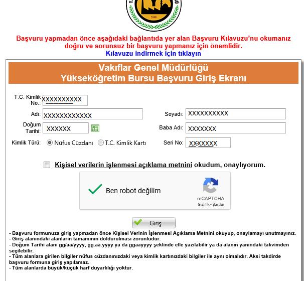 ) ya da eğik çizgi (/) eklenerek giriş yapılabilir, - doğum tarihi alanının yanında yer alan takvime tıklanarak doğum tarihi seçilebilir, 4- Kimlik Türü alanında Nüfus Cüzdanı ya da Kimlik Kartı