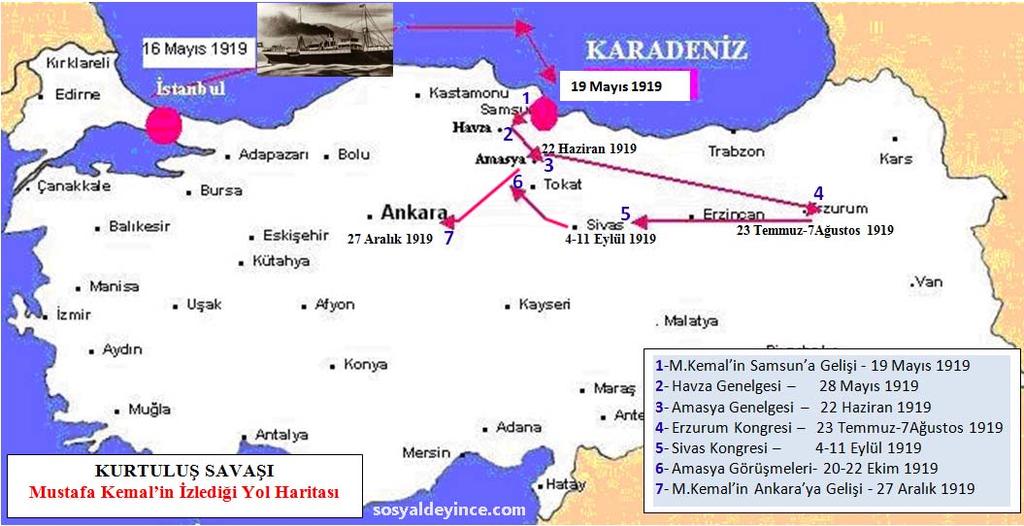 1- HAVZA GENELGESİ: Mustafa Kemal tüm yurtta sivil ve yetkililere bir genelge yayınla yarak işgallerin basın ve yayınla, mitinglerle PROTESTO edilmesini istedi. Çok etkili oldu.