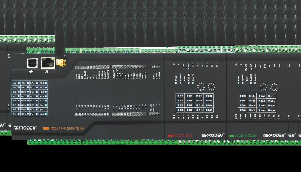 REMOTE I/O Kon gürasyon ve Yönetim Kullanıcı kolaylıklı kon gürasyon yazılımı TCP/IP üzerinden kon gürasyon USB üzerinden kon gürasyon Ağ üzerinde cihaz arama özelliği Uzaktan rmware güncelleme Web