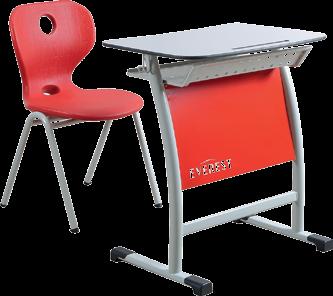 SIRASI TEL SEPETLİ / SAC PERDELİ COMPACT SCHOOL DESK-WITH WIRE BASKET / METAL CURTAINED 10