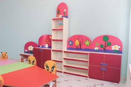 ANAOKULU MOBİLYALARI / KINDERGARTEN FURNITURE Y-6625 GÖKYÜZÜ FİGÜRLÜ DOLAP SETİ