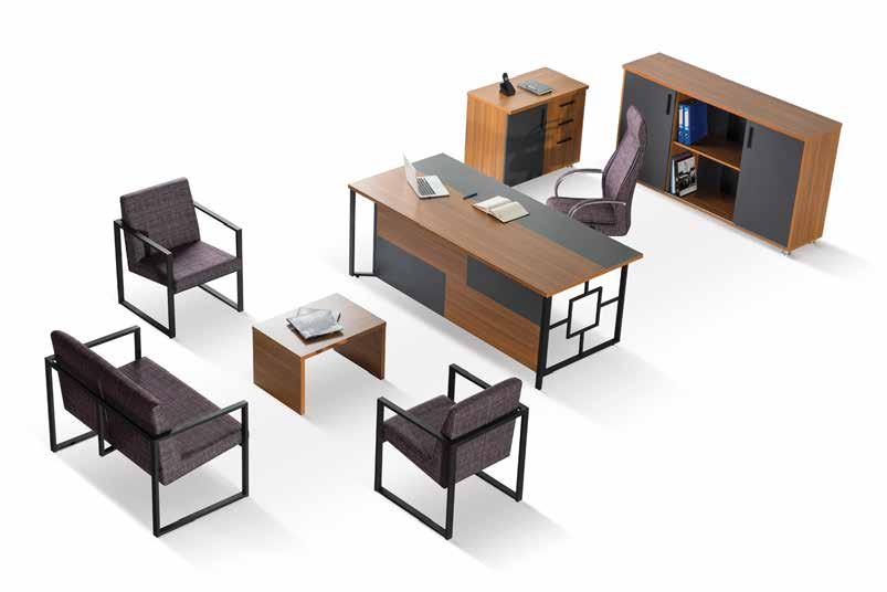 OFİS MOBİLYALARI / OFFICE FURNITURES MOTTO OFİS TAKIMI Motto Masa / Table : 200 x 90 x 75 Motto Sehpa / Coffee Table : 70 x 50 x 45 Motto Etejer / Side Table : 90 x 50 x 75 Motto Konsol / Cabinet :