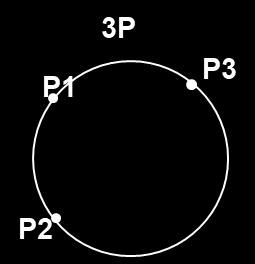 AUTOCAD: CIRCLE Center, Diameter: Çemberin merkezi ve çapı belirtilerek çizim 2