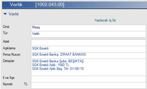 2. Bulunan olumlu SGK, Araç vb.