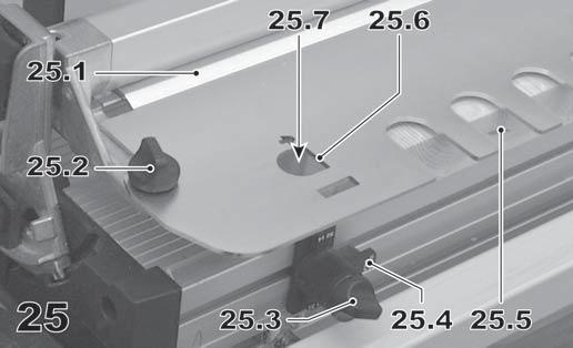 2) açılmalıdır, ama şablon yükseklik ayarına sağlayan mengene kolu (21.1) açılmamalıdır. Frezeyi şablona yerleştirin ve bu sırada kılavuz halka burcunun şablon deliklerine girdiğinden emin olun.