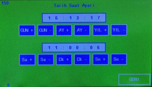 2.5- Tarih Saat Ayarı: Cpu tarih saat ayarı için kullanılır. Rapor kayıtları için önemlidir. 2.