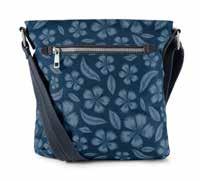 Fermuarlı ana bölme. 3 giyim şekli: çapraz çanta, omuz ve bel çanta. 20x13x4,5 cm. Mavi. Bordo.