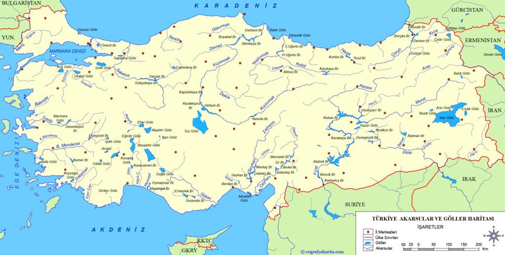 Türkiye nin Gölleri Tektonik göller Tuz Gölü, Beyşehir Gölü, Eğirdir Gölü, Burdur Gölü, İznik Gölü.