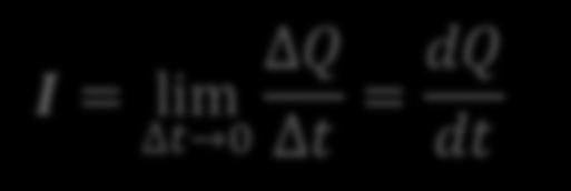 = Q t Yük akış hızı zamanla değişiyorsa, akımda zamanla değişir; anlık akım, t 0 giderken ortalama akımın limiti