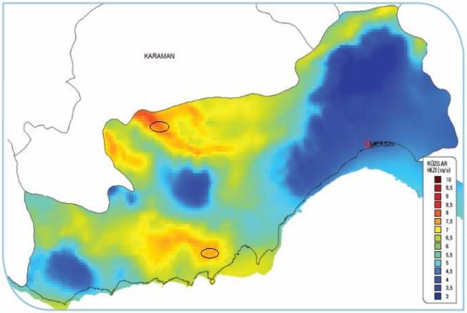 REPA Mersin (a) rüzgar hızı