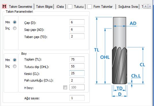 ölçülerini pencereye kaydediniz.