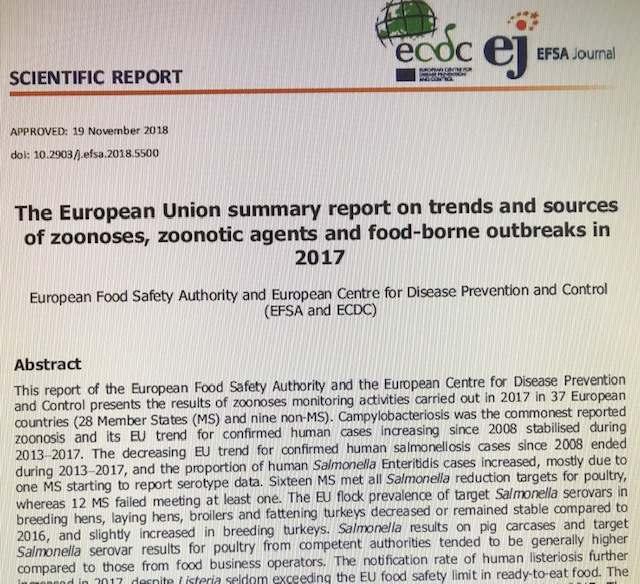 EFSA nın çalışma grupları ve ağları-veri toplama ve analiz ağı Zoonoz izleme ağı Zoonoz izleme ağı veri toplama çalışmalarını AB mevzuatının öngördüğü şekilde yerine getirir.